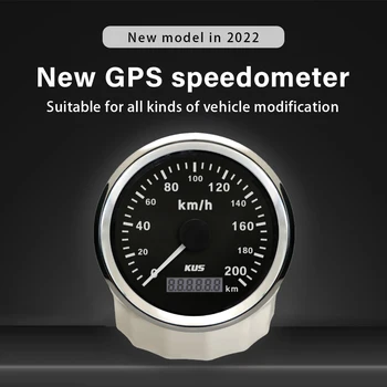 KUS 85 мм Универсальный КМ GPS Спидометр Milometer 120 км/ч 200 км/Ч Скорость с GPS Антенной Водонепроницаемый Датчик Красного и желтого цветов в наличии