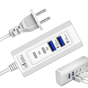 USB Штекер Адаптер Для Зарядки PD Dorm Essentials Розетка Для Зарядки Телефона PD Power Быстрая Зарядка Многопортовое Настенное Зарядное Устройство Для