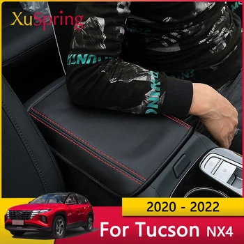 Автомобильный подлокотник, накладка на консоль, подушка для Hyundai Tucson 2021 2022 2023, Коробка поддержки, Аксессуары в стиле матового вкладыша