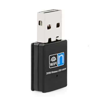 Беспроводной Мини USB WiFi Адаптер 802.11N 300 Мбит/с USB2.0 Приемник-ключ Сетевая карта для настольного ноутбука
