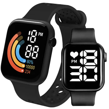 Для Xiaomi Watch 2 Смарт-часы Мужские Женские Умные часы светодиодные часы Водонепроницаемые Беспроводные зарядные силиконовые цифровые спортивные часы