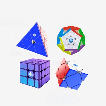 Комбинация Волшебных кубиков странной формы GAN, Gan Pyraminx С улучшенным Уф-излучением, Gan Skewb С улучшенным Уф-излучением, Gan Meganminx, Gan Mirror, Uv Gans Cube