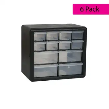 Коробка для хранения с 12 ящиками (из 6) - Универсальное решение для хранения вещей для рукоделия и хобби, Органайзер для шкафа, органайзер для хранения, тележка-стора