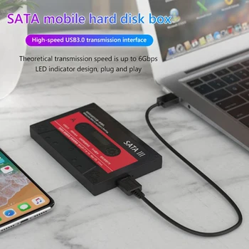 Корпус жесткого диска SATA-USB 3.0 Корпус жесткого диска 6 Гбит /с 6 ТБ Корпус внешнего жесткого диска Мобильная коробка Адаптер для внешнего мобильного жесткого диска