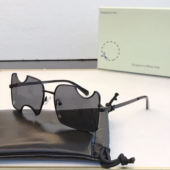 Лучшие Скидки высокого качества OW40028U Солнцезащитные очки для мужчин в титановом стиле, модные дизайнерские солнцезащитные очки для женщин с коробкой