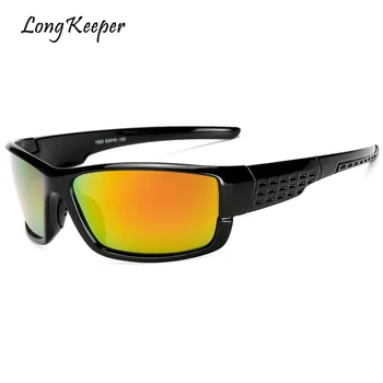 Поляризованные солнцезащитные очки для мужчин, винтажное зеркальное покрытие, солнцезащитные очки с защитой от бликов, 100% UV400, защитные очки от Long Keeper
