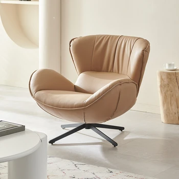 Роскошное Усовершенствованное Кресло Современный кожаный стул минималистского дизайна Спальня Nordic Lounge Muebles Para El Hogar Мебель для Квартиры