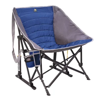 Складной походный стул с мягким сиденьем и держателем для напитков, изящный боковой карман на открытом воздухе