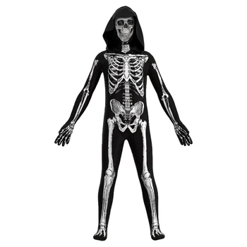Страшный костюм зомби, Косплей, костюм скелета, Черепа, костюм на Хэллоуин, костюм для детей, взрослых, Карнавальная вечеринка